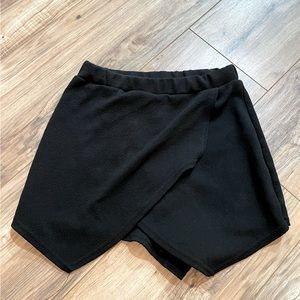 Black velvet skort